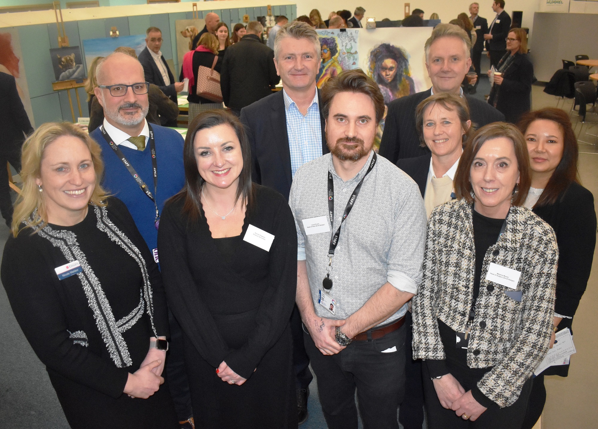 Representatives from OSFC and Ellisons at the launch of the new 'painting for change' art project